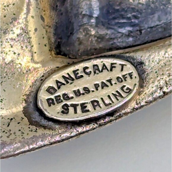 Vintage Danecraft Sterling Silver 925 Ornate Bow Brooch Pin - Picture 7 of 10